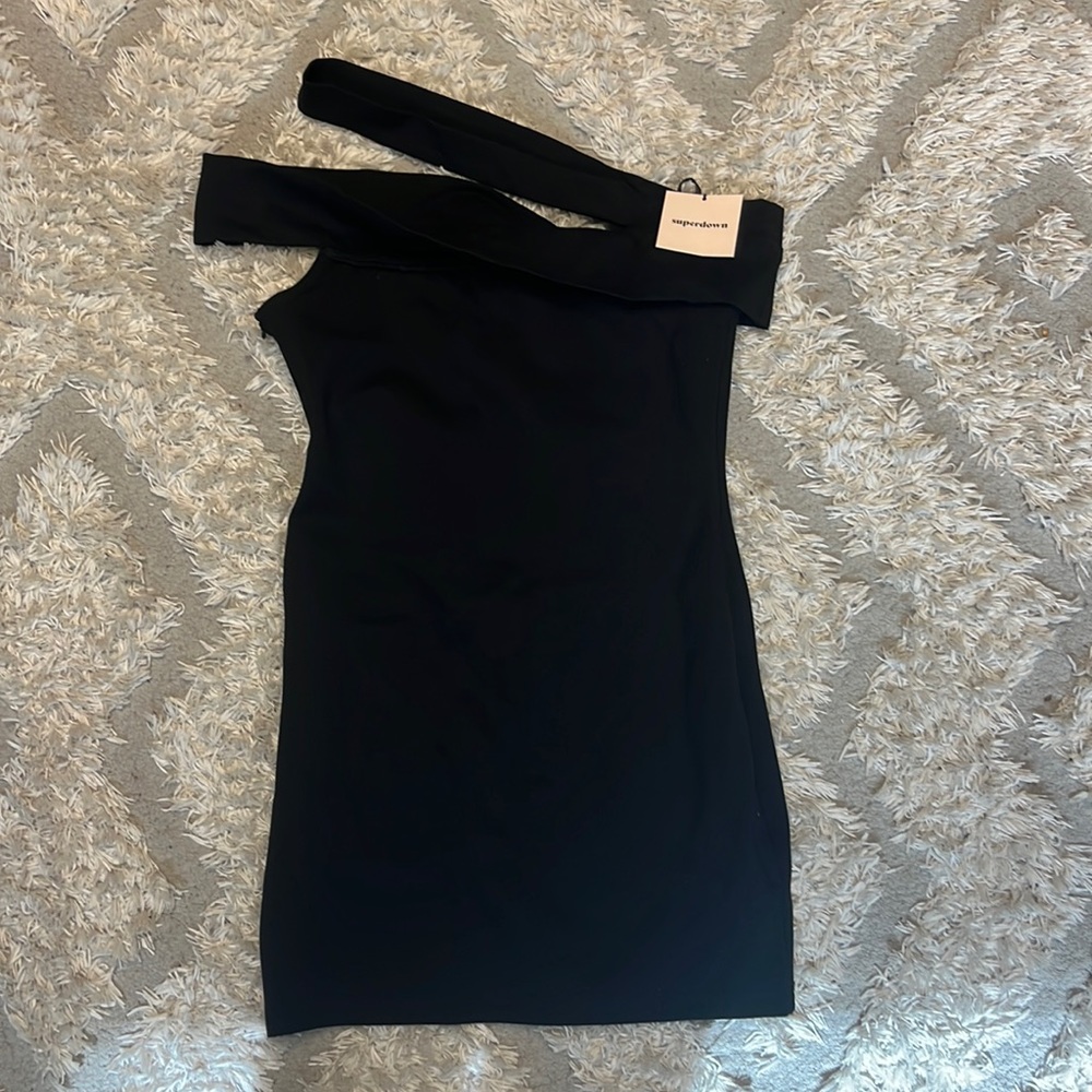 Black superdown dress
